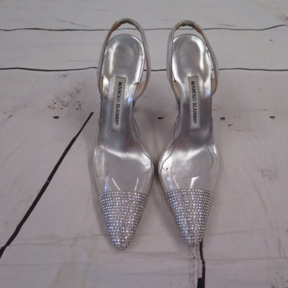 Manolo Blahnik Pump Carolyne Crystal & PVC - Picture 3 of 8